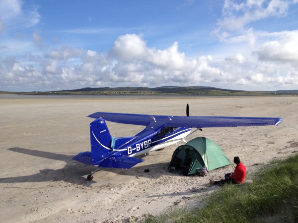 13 - Camping under the wing, on a beach!